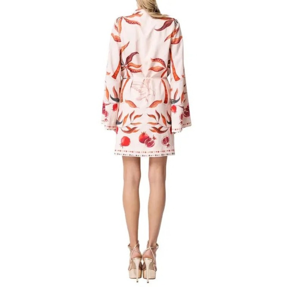 Ciebon Womens Pomegranate Palm Tree Tunic Dress Cream Orange D5788-R2545 Medium - Picture 2 of 16